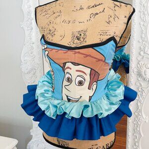 New York Couture *One of a Kind* VINTAGE Disney Woody Toy Story Bedsheets Corset